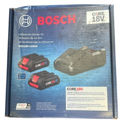 Bosch GXS18V-11N25 18V Starter Kit with (2) CORE18V® 4 Ah NEW OPEN BOX