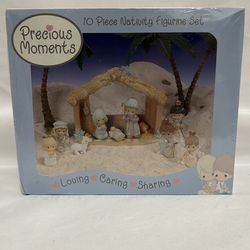 Precious Moments 10-Piece Nativity Figurine Set BRAND NEW