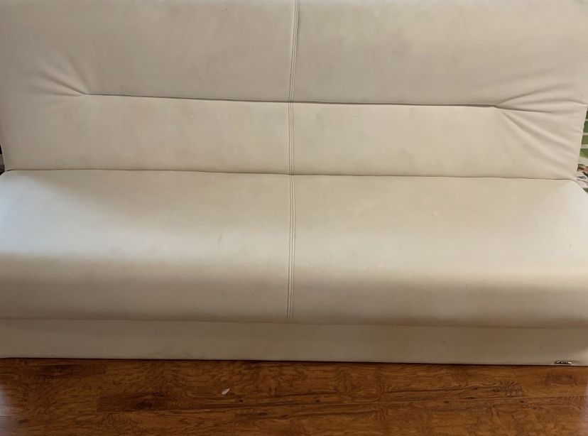 Istikbal sofa bed white leather