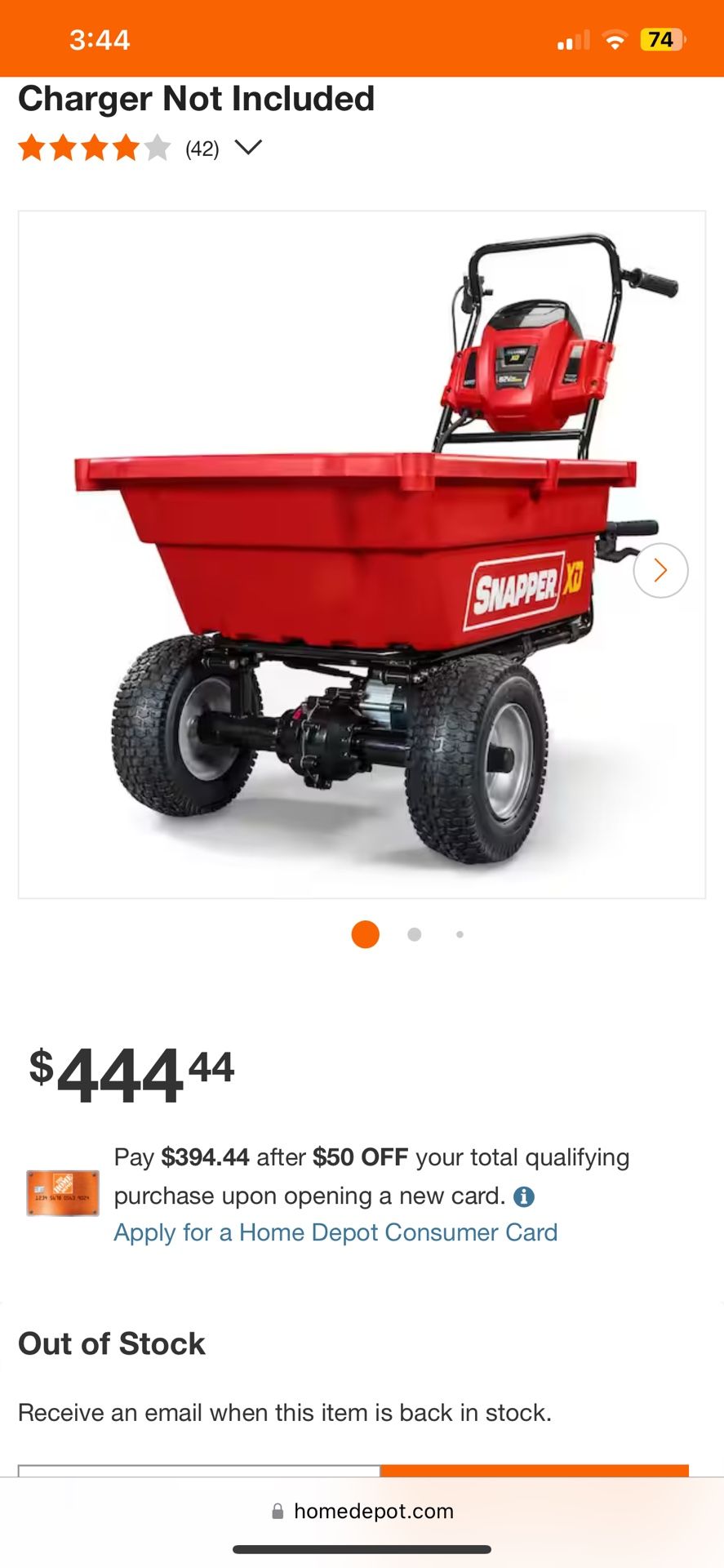 Snapper electric wheelbarrow