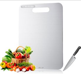 304 Stainless Steel Cutting Board Double Sided Metal Chopping Board 13x9.2