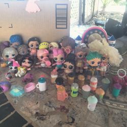 19 Assorted LOL Dolls , Pets And Accessories 