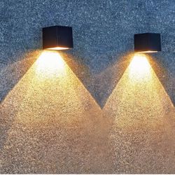 LUHLEE Solar Wall Lights Outdoor Set Of 2