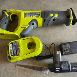 ONE+ 18V Cordless Reciprocating Saw with 2.0 Ah Battery and Charger