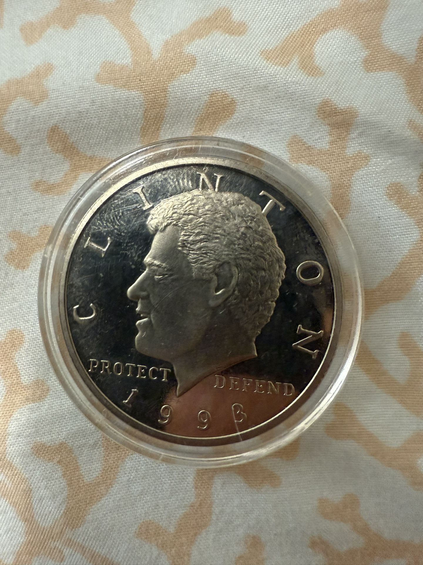 Silver Clinton 1993 Coin