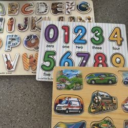 Melissa & Doug Puzzles (total 3, One with Sound)