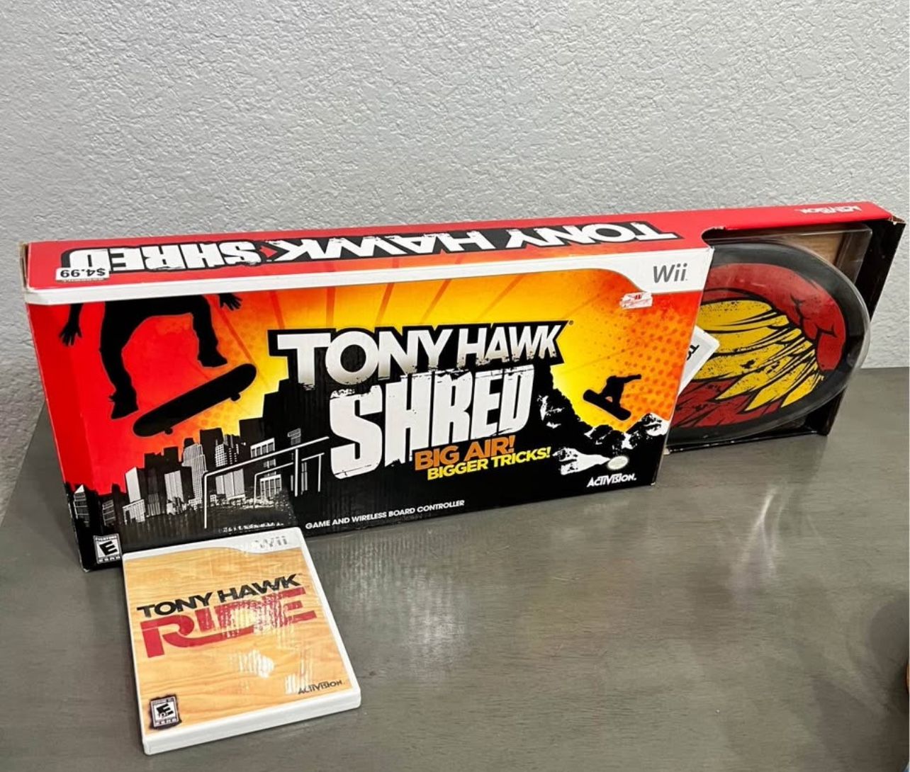 Nintendo Tony Hawk Skateboard + Ride game Set!
