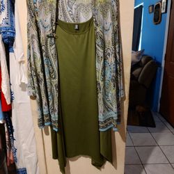 Green Two Piece Dress