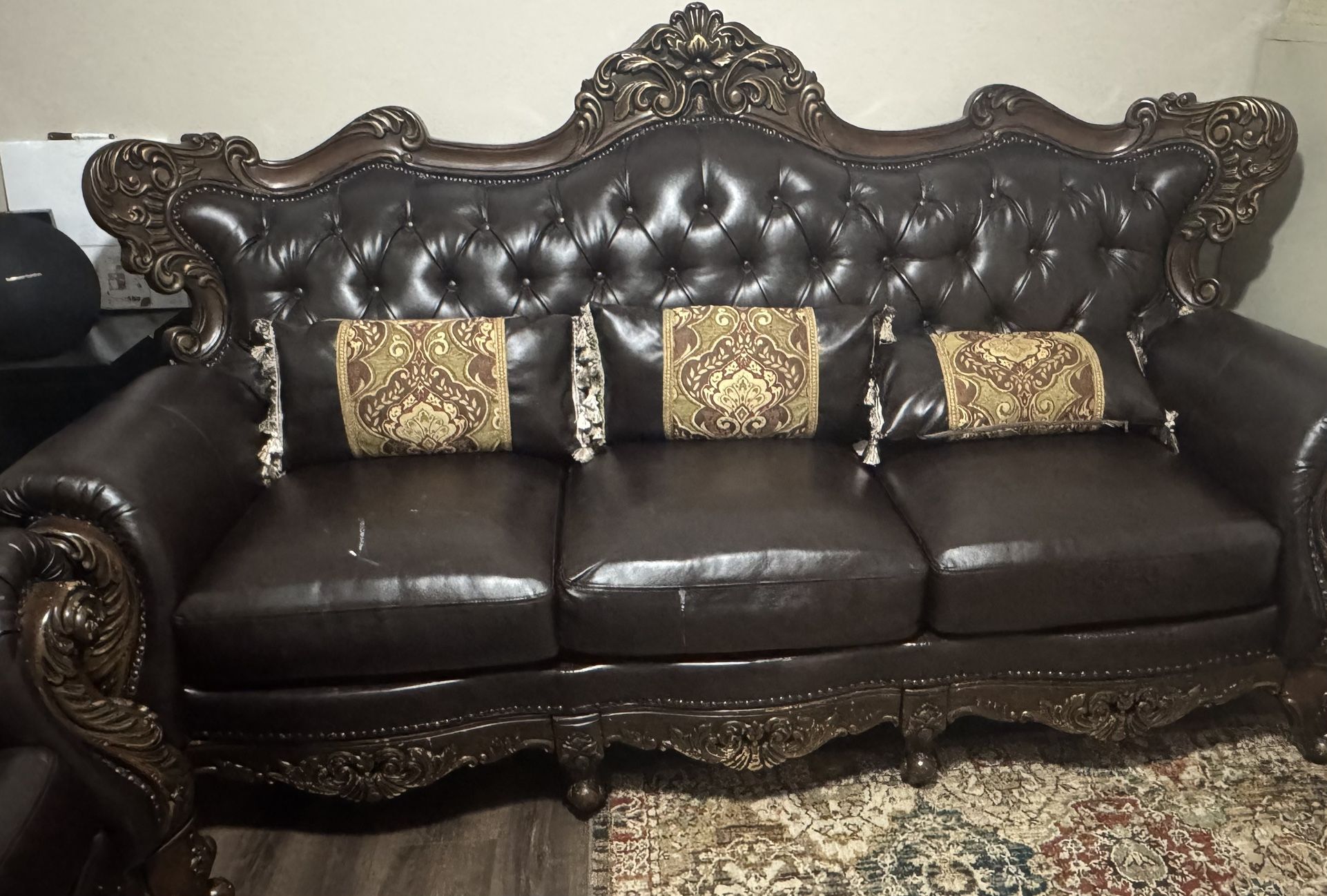 Leather Sofa Set