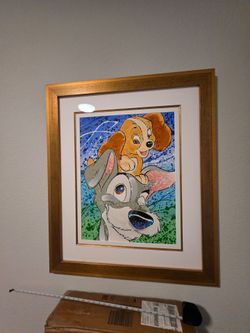 David Willardson Hand Signed Limited Edition Serigraph:"Lady The Tramp, Hair Of The Dog"