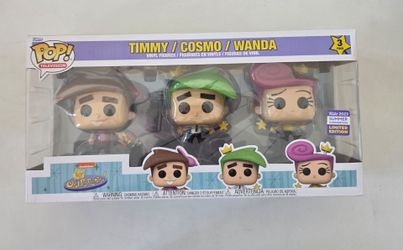 Timmy Cosmo Wanda 3 Pack 2023 SDCC Exclusive Shared Sticker Funko Pop