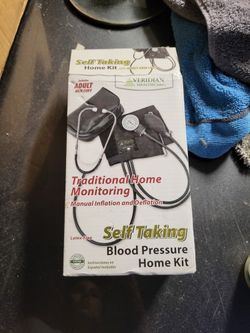Self-Taking Home Blood Pressure Kit with Attached Stethoscope
