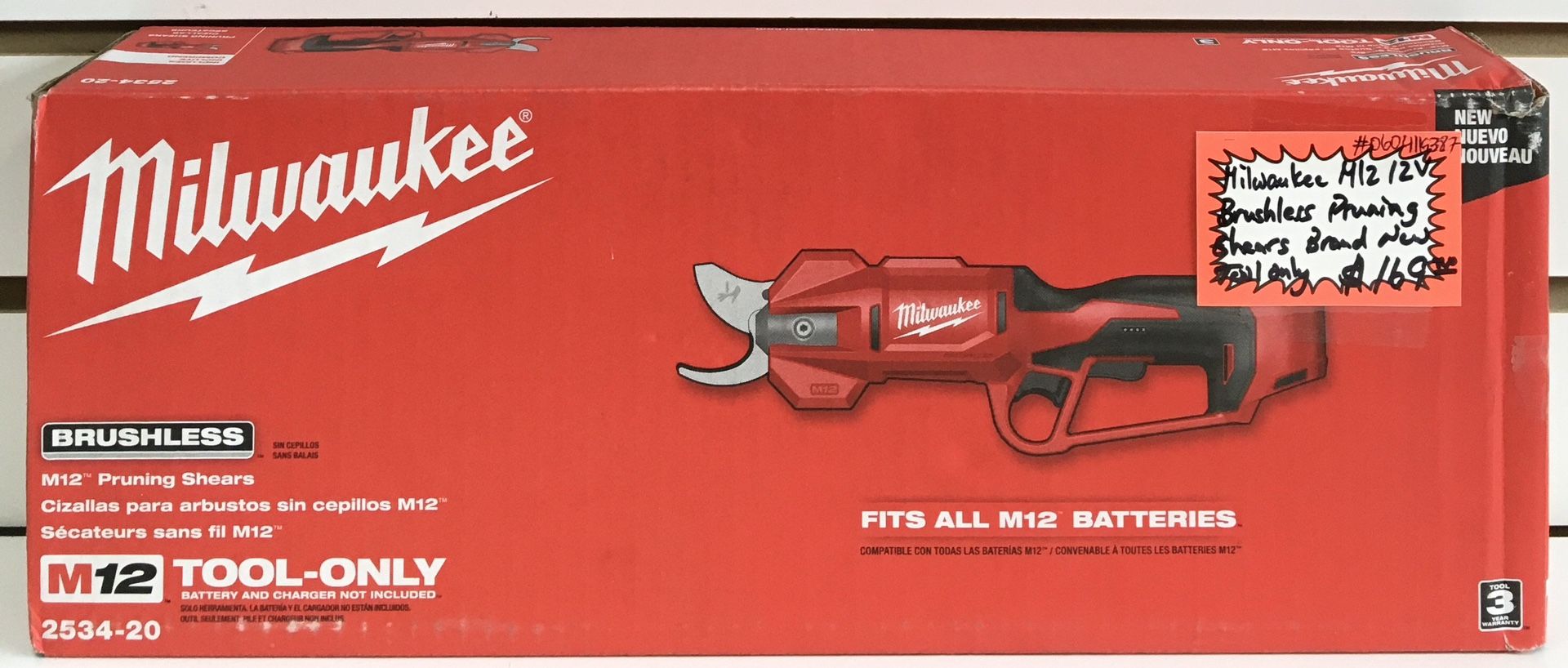 Milwaukee M12 12V Brushless Pruning Shears Brand New Tool Only