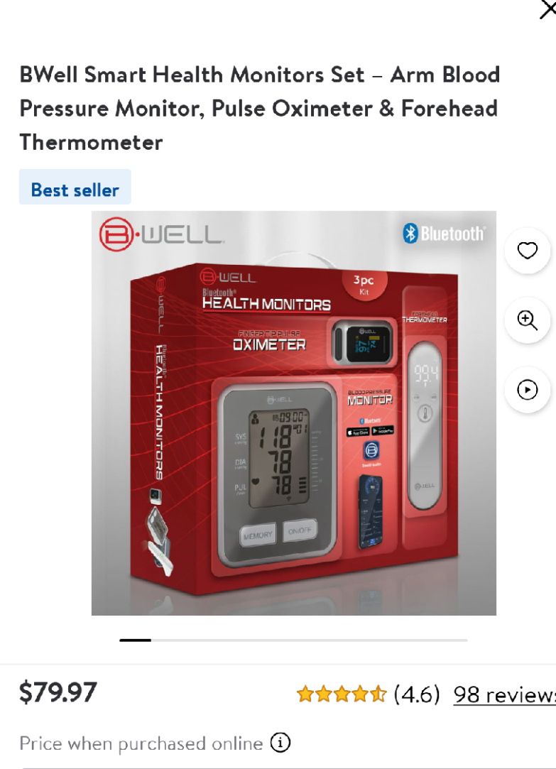 Health Monitors Oximeter Blood Pressure Monitor Thermometer