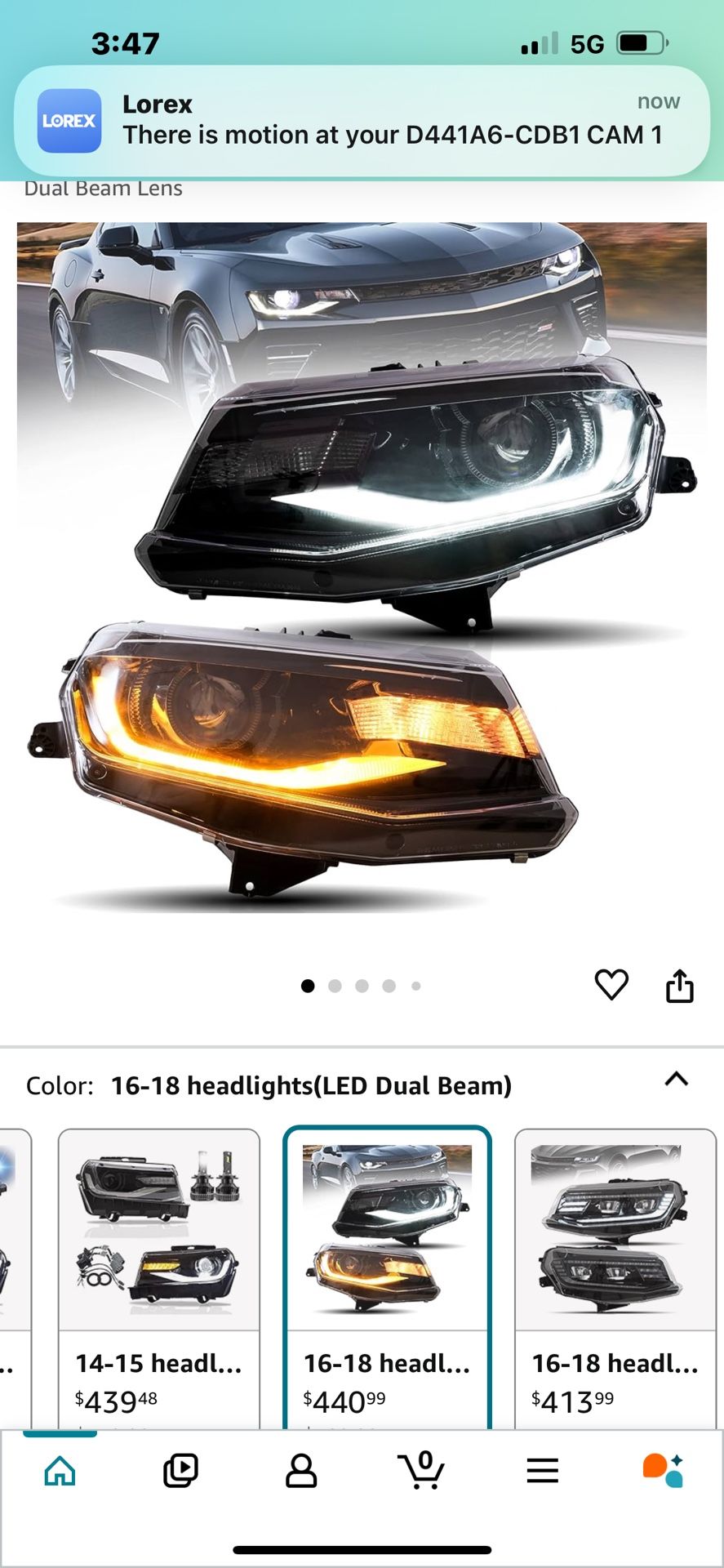 Camaro Headlights