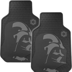Darth Vader Front Pair Rubber Floor Mats New