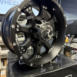 16x8 Black Wheels Raceline 991B Assault 8x6.5/8x165.1 0 (Set of 4)  125.2