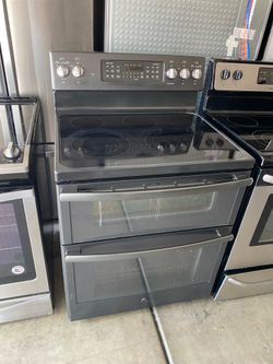 Ge Double oven Electric Black stainless