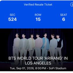 BTS World Tour Arirang Ticket For los Angeles