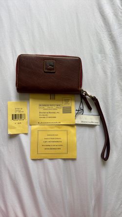 Dooney & Bourke Florentine Medium Zip Around Wallet Clutch Chestnut Color