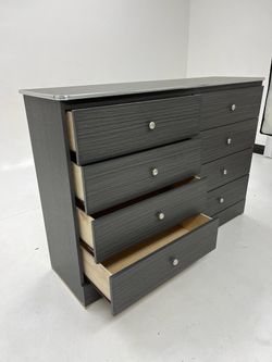 Eight drawers dresser with rails / 8 drawers dresser with rails / Cajonera / Comoda