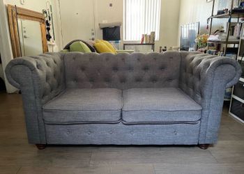 Light grey loveseat/bench
