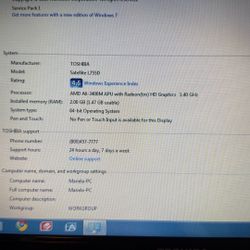 Laptop Toshiba Satellite L755D-S5204