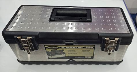 Voyager 20" Stainless Steel Toolbox with Removable Tray – Item 93168