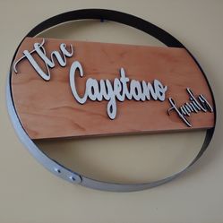 Barrel Ring Family Sign 👪