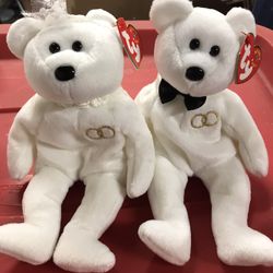 TY Beany Baby Bride And Groom
