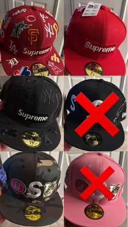 Supreme x New Era 59Fifty Fitted Caps – Lot of 6