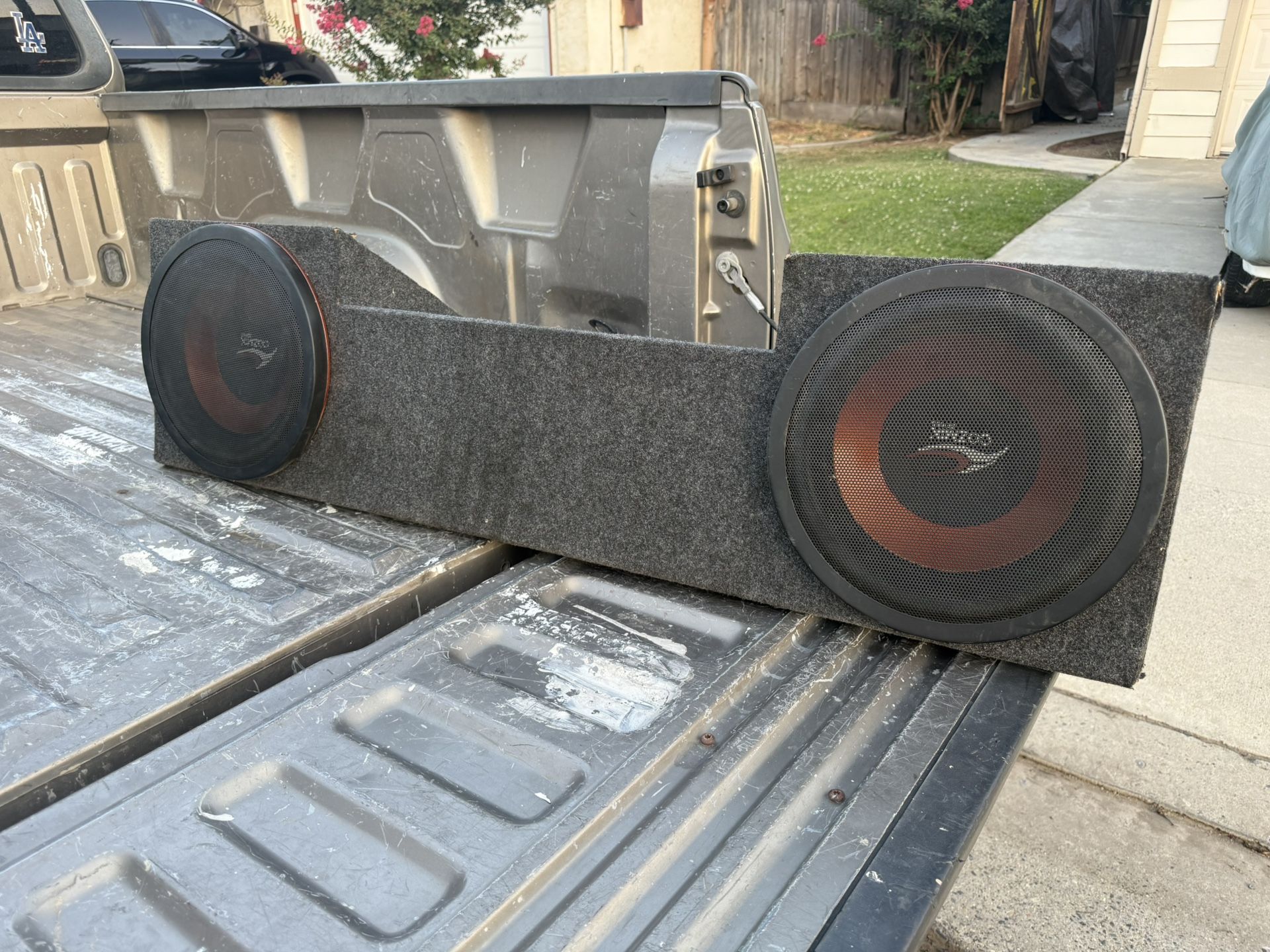 Truck Box With Subwoofers
