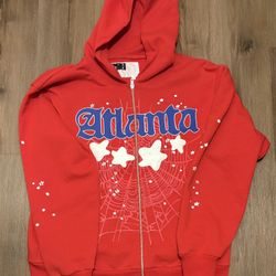Red Atlanta Sp5der Zip Up 