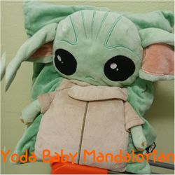 Baby Yoda Mandalorian Pillow 13in
