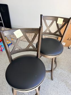 Set of 2 Swivel Bar Stools