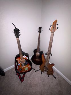 Bundle of guitars