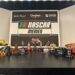 NASCAR Diecast 1/24 Trophies Race Tracks & Win Flags & Stickers 