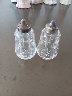 Vintage Waterford Crystal 'Kelsey' Pair Salt & Pepper Shakers 4"
