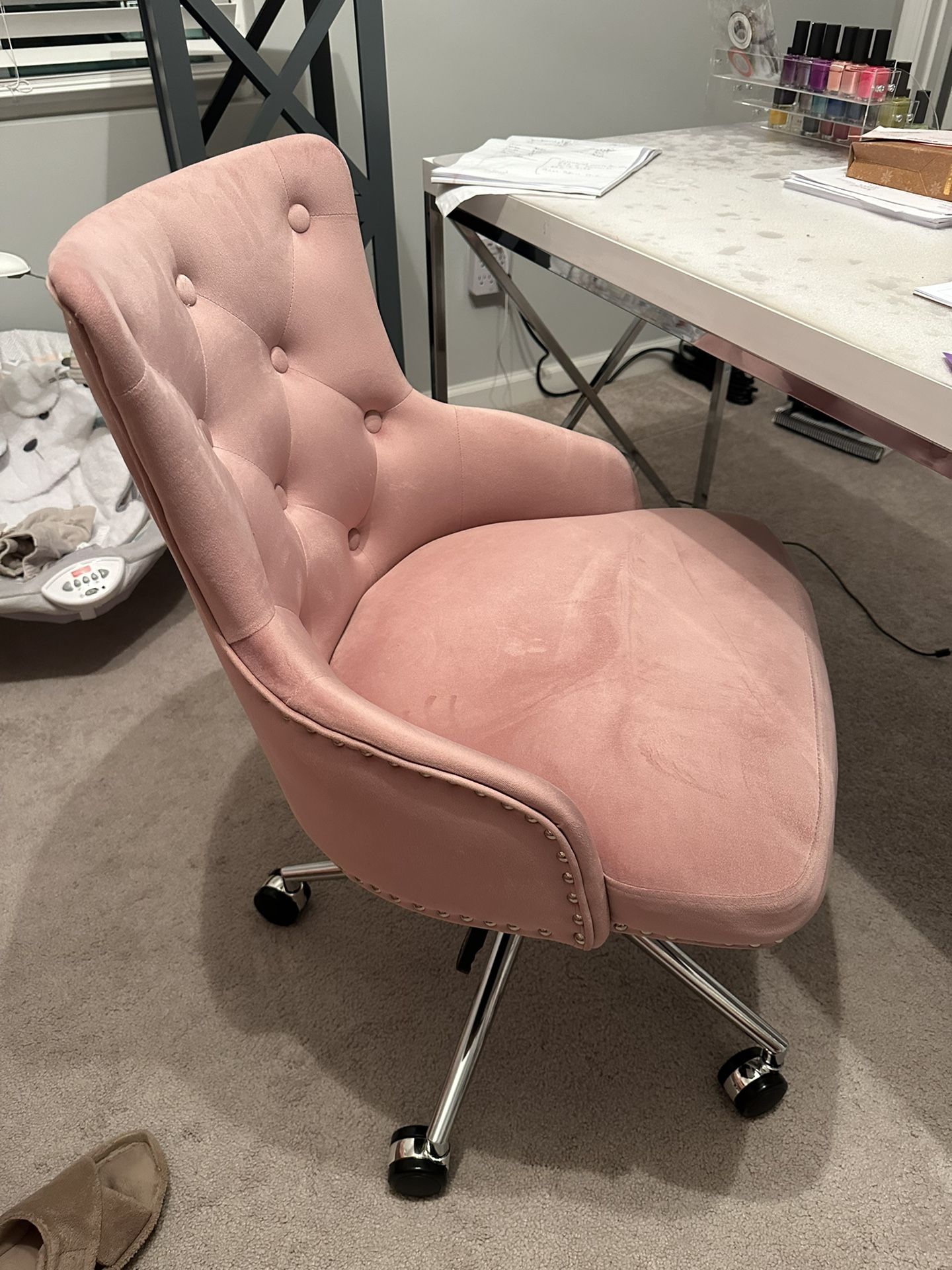 Pink Swivel Chair