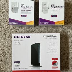 Netgear WiFi Router + 2 Extenders  