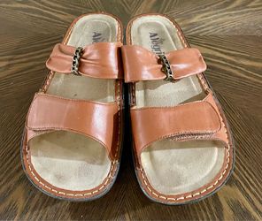 Alegria Leather Slide Sandals Size 10