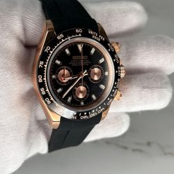 Rose Gold Seiko Daytona chronograph mod