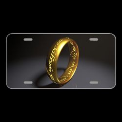 License Plate Novelty Car Front Ring Lord Who Rings Hobbit