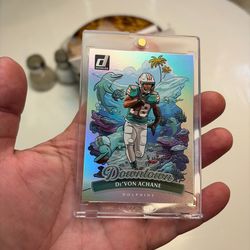 2025 Panini Donruss Downtown #10 Devon Achane SSP Miami Dolphins Case Hit