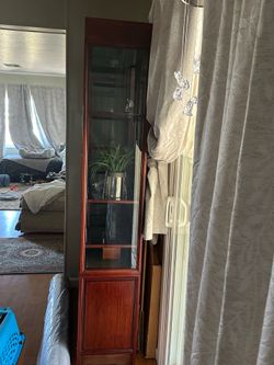 Vintage Asian Hand-Carved China Cabinet