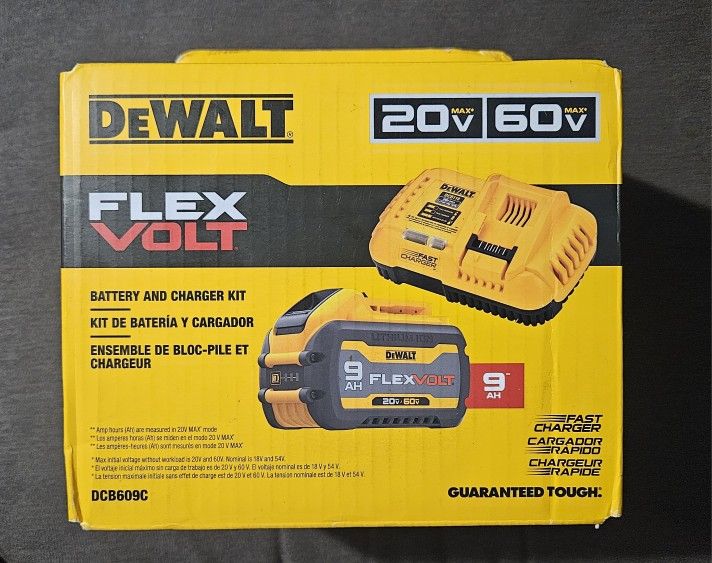 DEWALT FLEXVOLT BATTERY AND CHARGER KIT