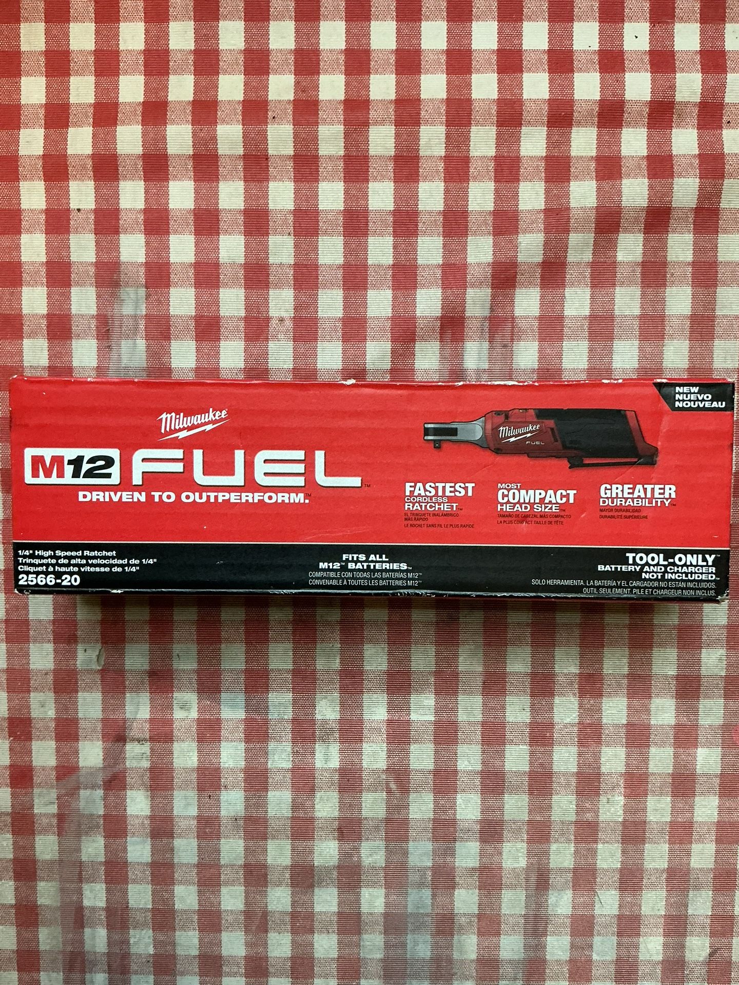 Milwaukee. M12 FUEL Lithium-Ion Brushless Cordless High Speed 1/4” Ratchet (Tool-Only). 2566-20.