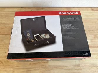 Honeywell Steel Security Box with Key Lock – Model 6104 – Like New