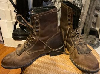 Ariat Brown Leather Lace-Up Boots