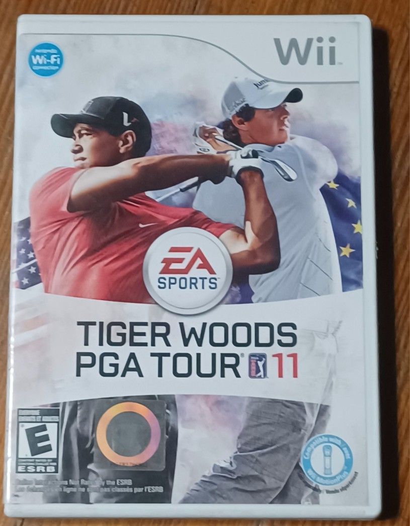 Wii Tiger Woods Golfing Game Famous Courses World PGA Tour 11